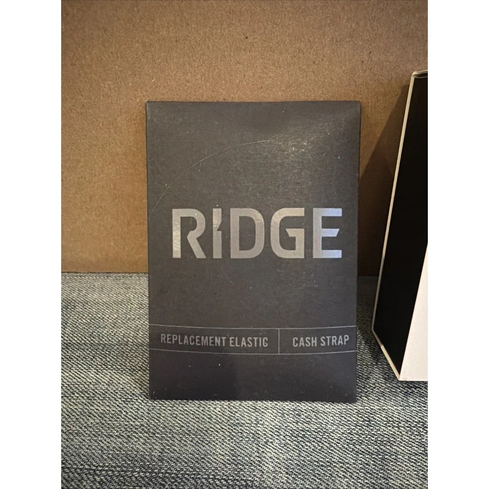 Ridge Wallet Accessories Lot Midnight Black Leather Cash Strap & QuickDraw NEW